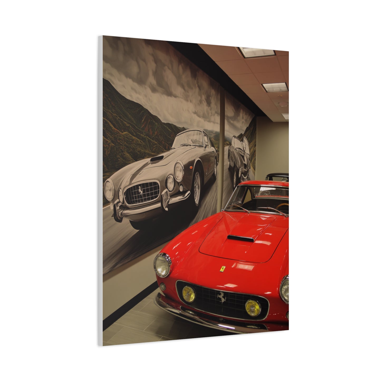 Ferrari Showroom Automotive Wall Art & Canvas Print