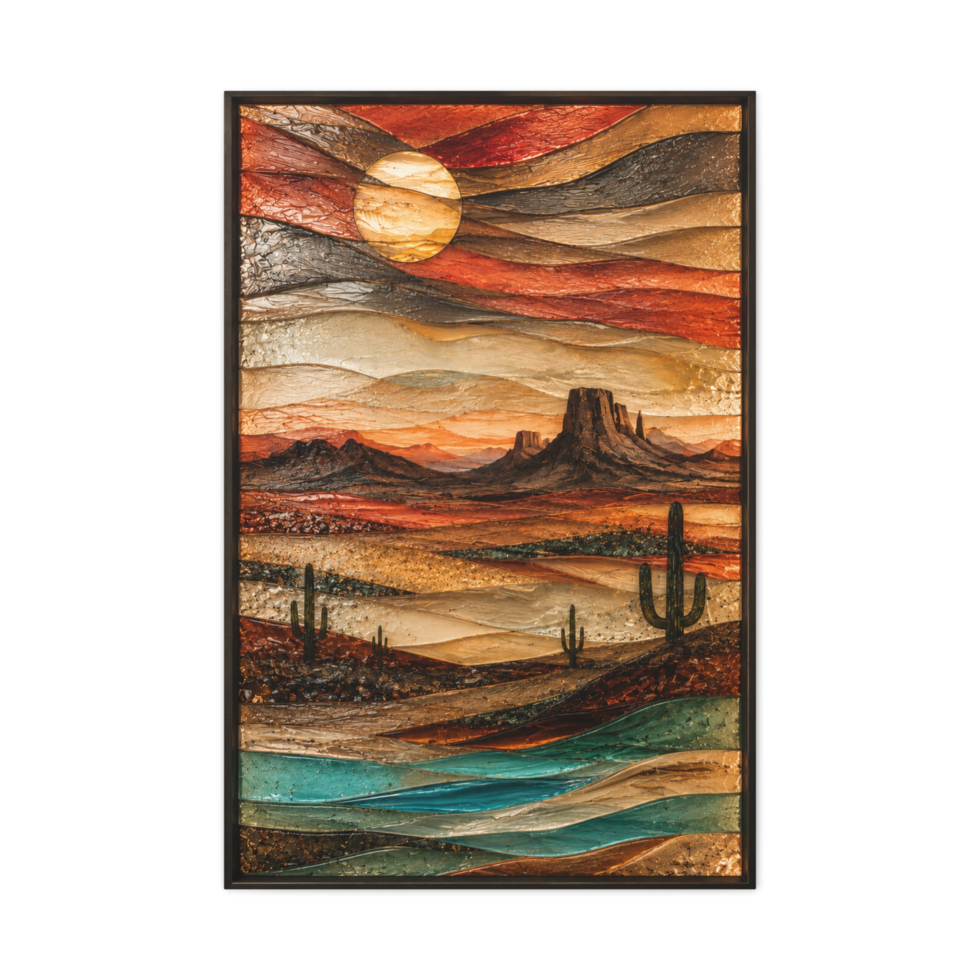 Fused Glass Desert Mirage Southwest Wall Art & Canvas Print