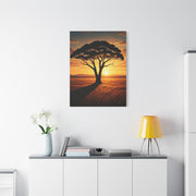 Lone Acacia Tree Sunset Horizon Wall Art & Canvas Prints