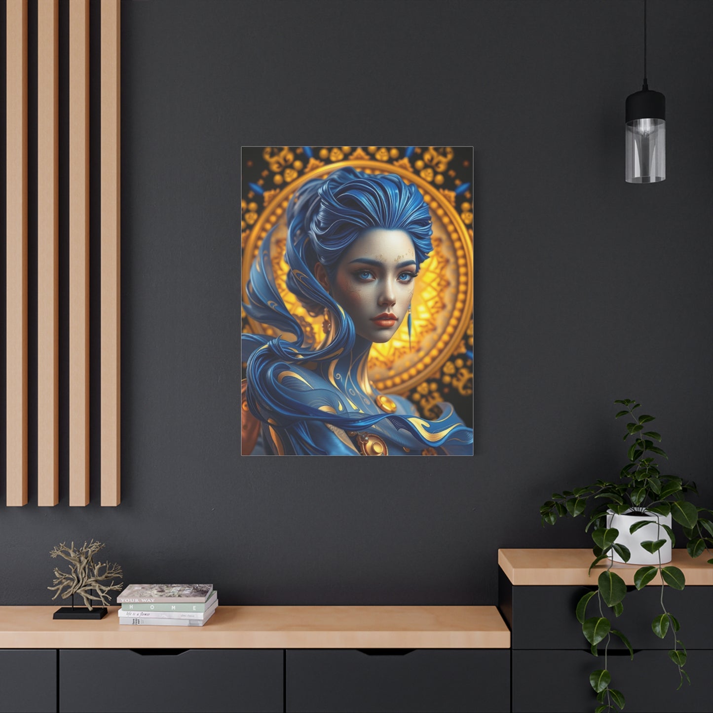 Blue & Gold Art Supreme Gallery Wall Art & Canvas Print