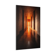 Minimal Orange Light Corridor Wall Art & Canvas Print