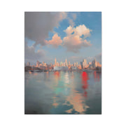 New York Skyline Pastel Dawn Serenity Wall Art & Canvas Print