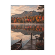 Lake Placid Autumn Reflection Wall Art & Canvas Print