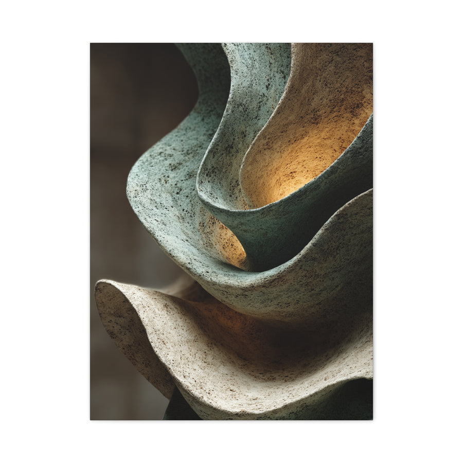 Sculptural Flow Abstract Form Wall Art & Canvas Print