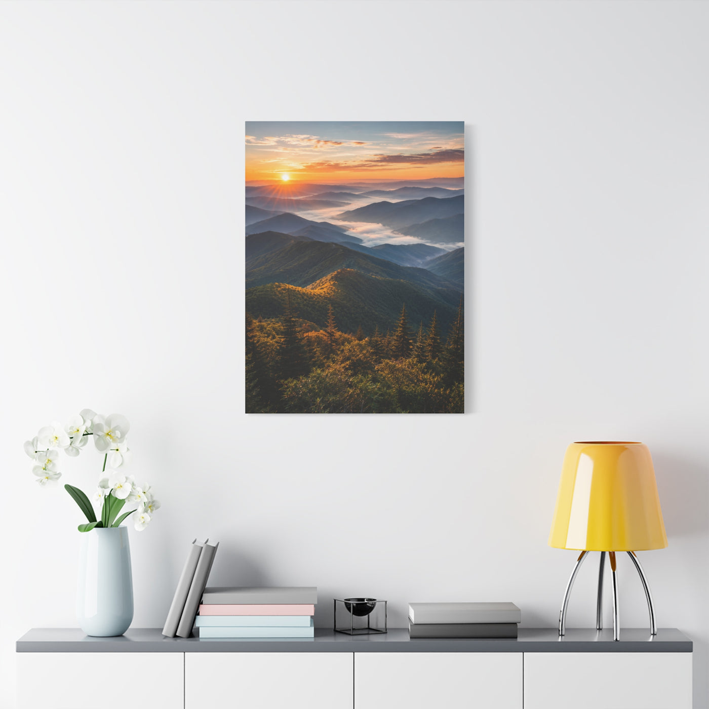 Great Smoky Mountains Sunrise Panorama Wall Art & Canvas Print