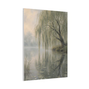 Misty Willow Reflection Lake Trees Wall Art & Canvas Print