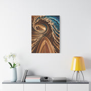 Surfboard Perspective Wooden Wave Tunnel Wall Art & Canvas Print