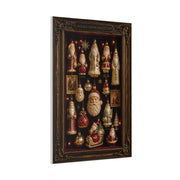 Antique Glass Santa Ornament Shadowbox Wall Art & Canvas Print