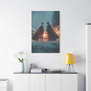Batman vs Superman Rainy Gotham Clash Poster Wall Art & Canvas Print
