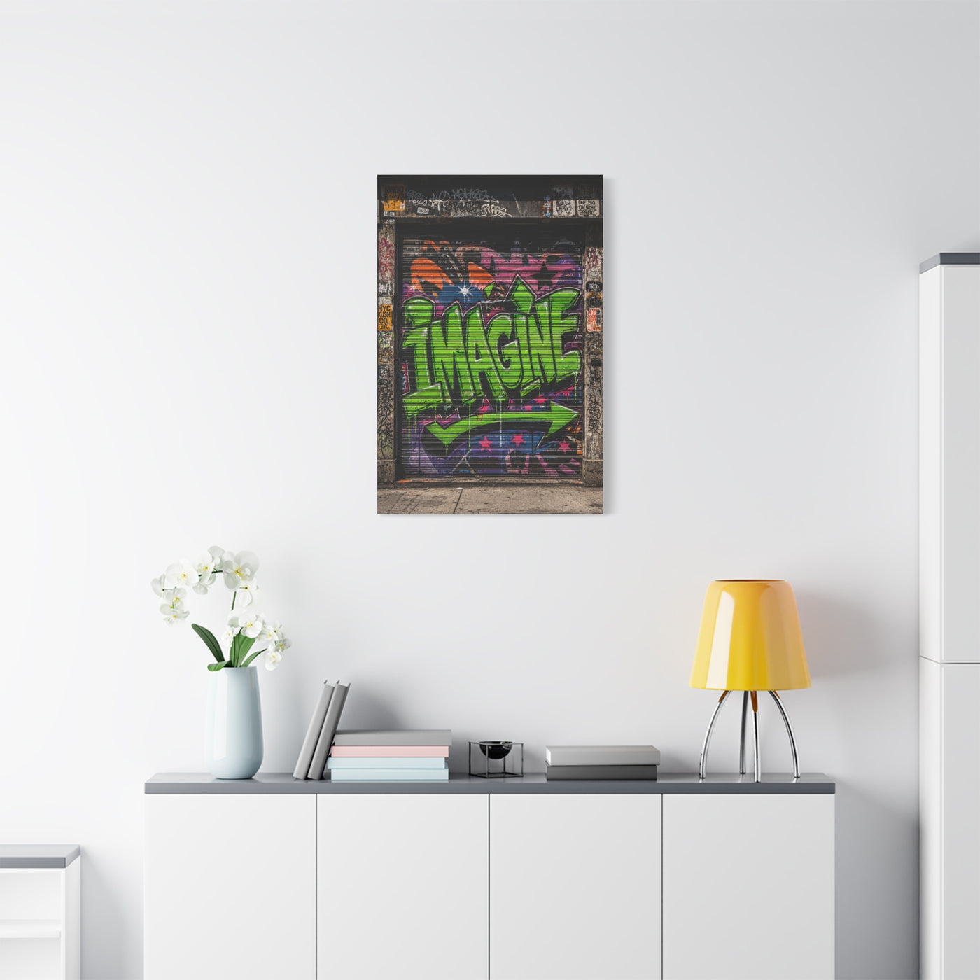 Urban Graffiti Statement Door Street Wall Art & Canvas Print
