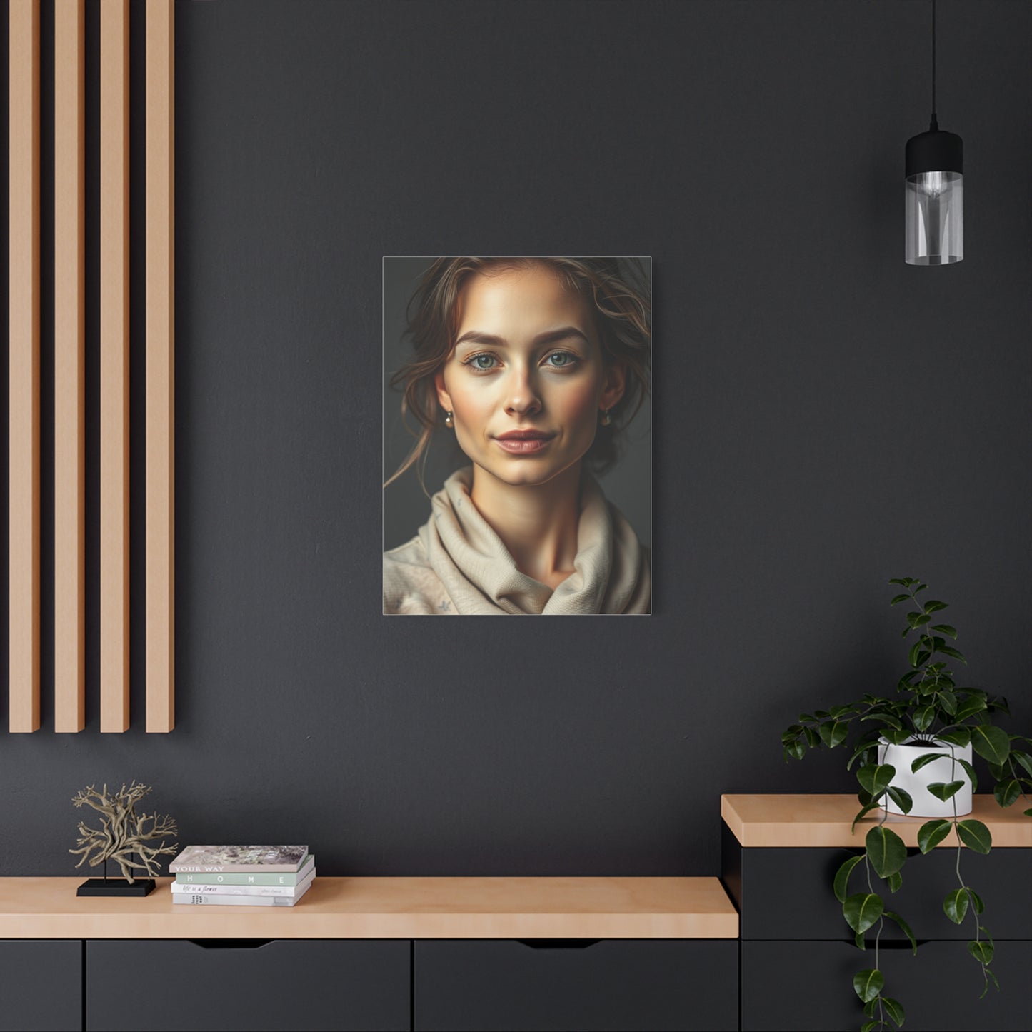 Vision Taupe, Linen, and Gray Art Art Wall Art & Canvas Print