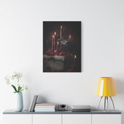 Raven with Candles and Crimson Roses Wall Art & Canvas Print