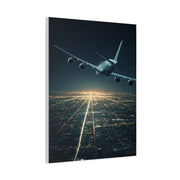 Night Runway Takeoff Journey Wall Art & Canvas Prints