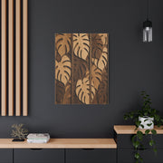 Layered Monstera Wood Panel Tropical Wall Art & Canvas Print