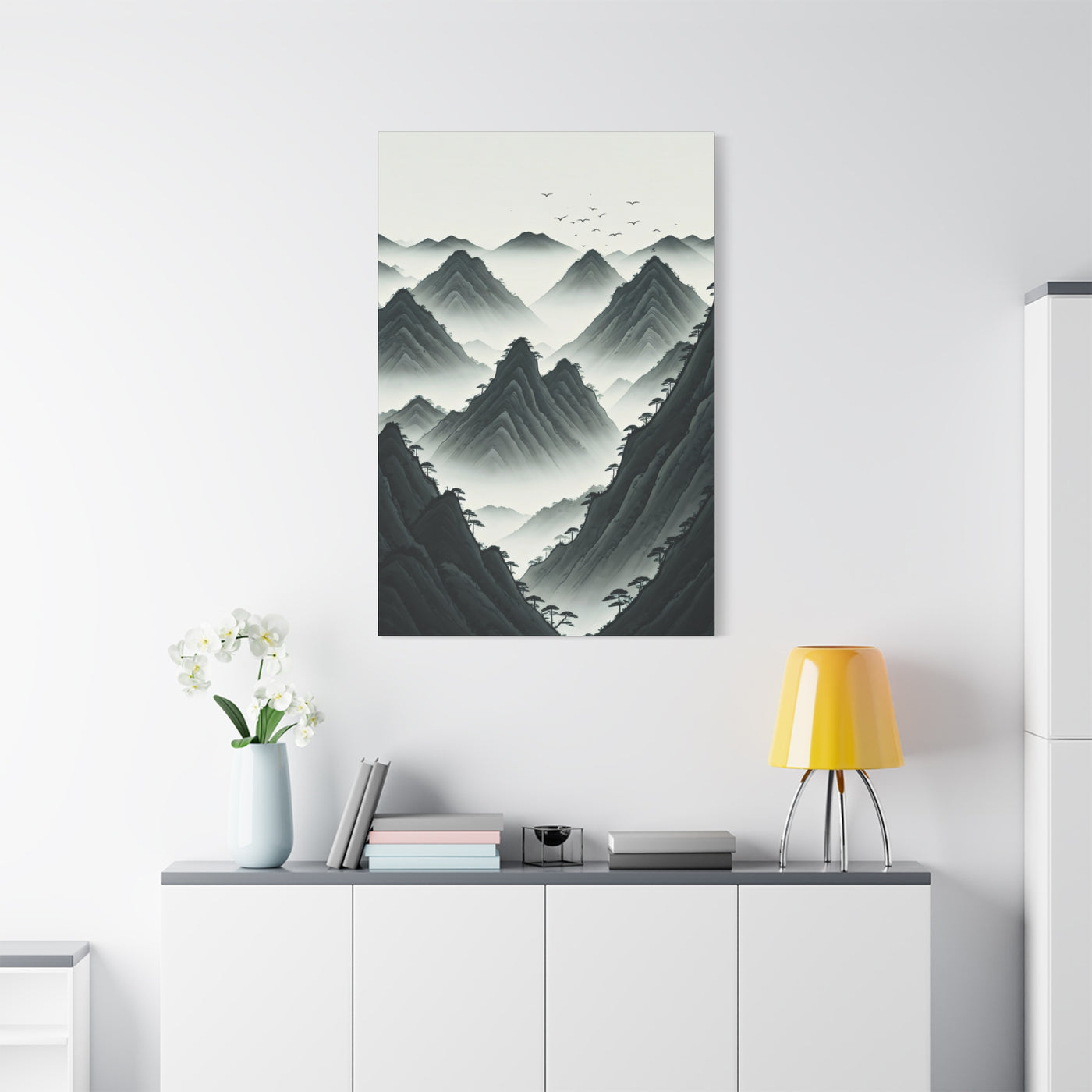 Whispering Peaks Mist Wall Art & Canvas Prints