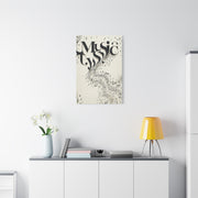 Flowing Typography Music Composition Wall Art & Canvas Print