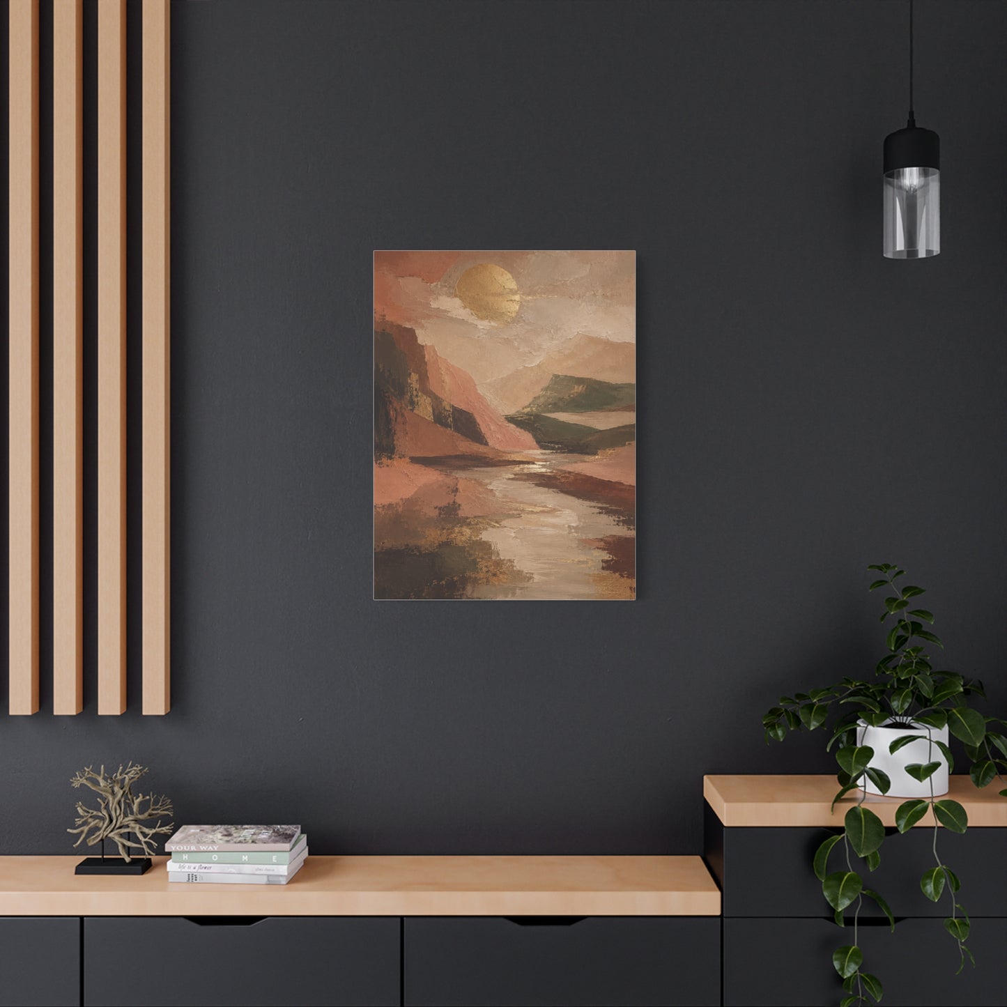 Abstract Earth Landscape Gold Horizon Wall Art & Canvas Print