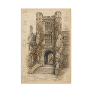Ivy-Covered Gothic Arch Architectural Study Wall Art & Canvas Print