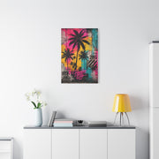 Neon Graffiti Palm Paradise Tropical Wall Art & Canvas Print