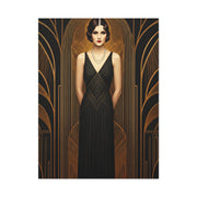 Midnight Deco Portrait Lady Wall Art & Canvas Prints