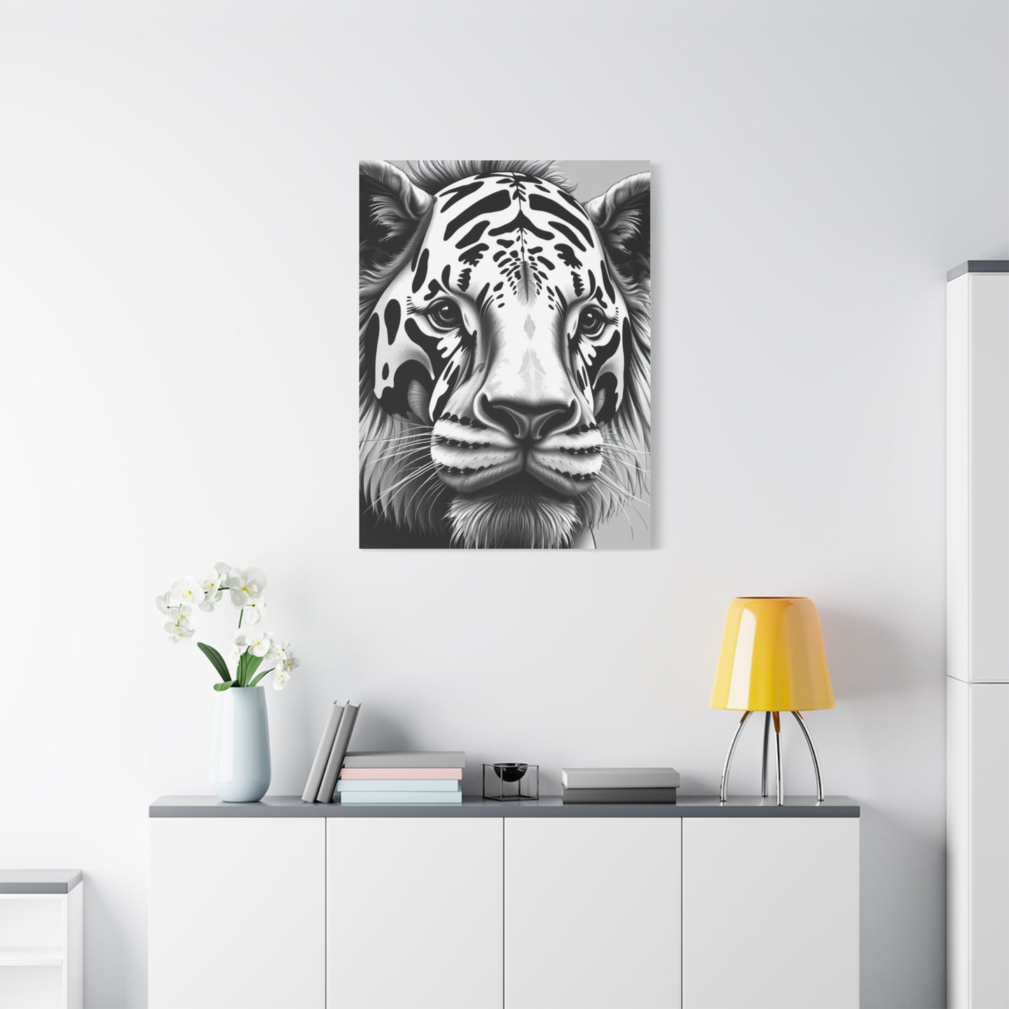 Black and White Illustrations Art Supreme Canvas Wall Art & Canvas Print