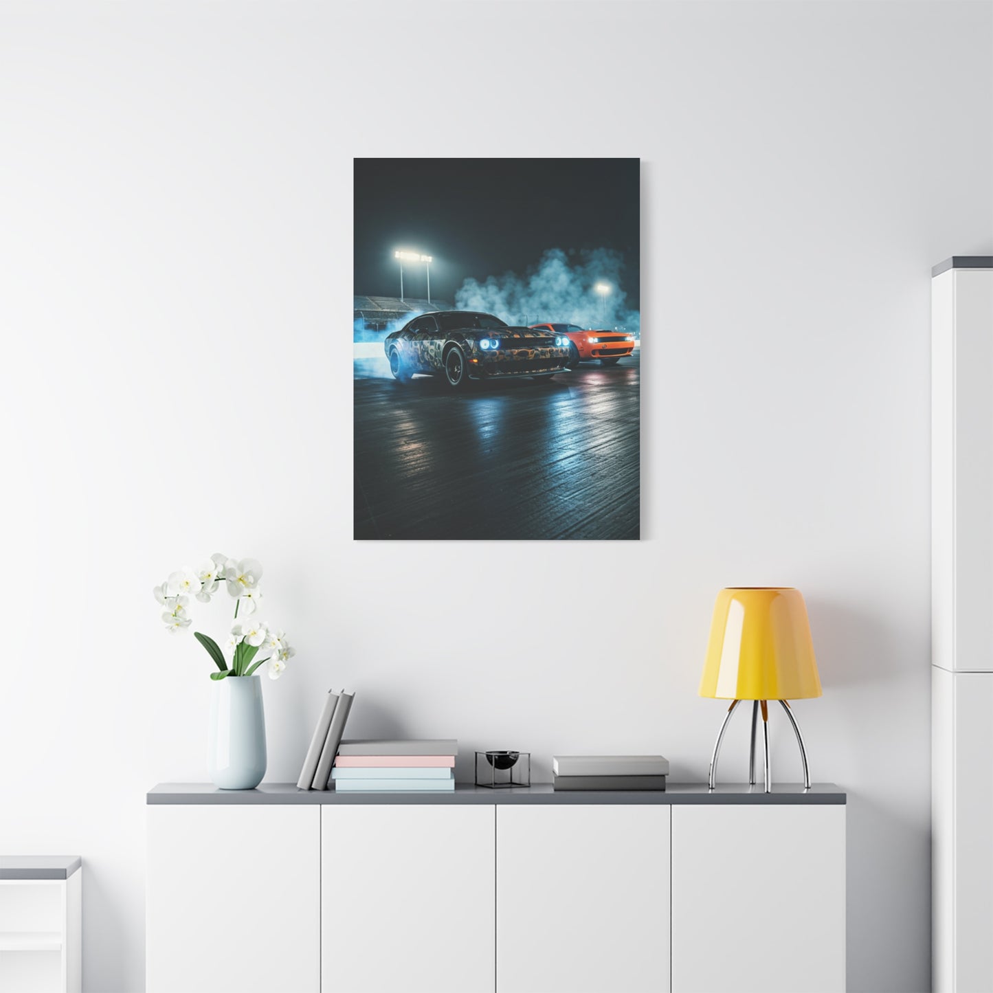 Demon 170 Smoke Assault – Twin Challenger Drag Duel Wall Art & Canvas Prints