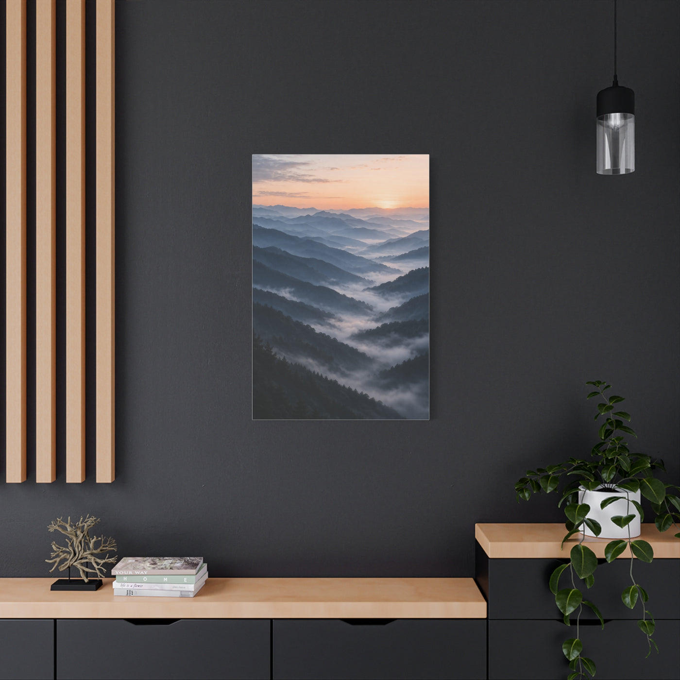 Endless Layered Mountain Ridges Dawn Wall Art & Canvas Print