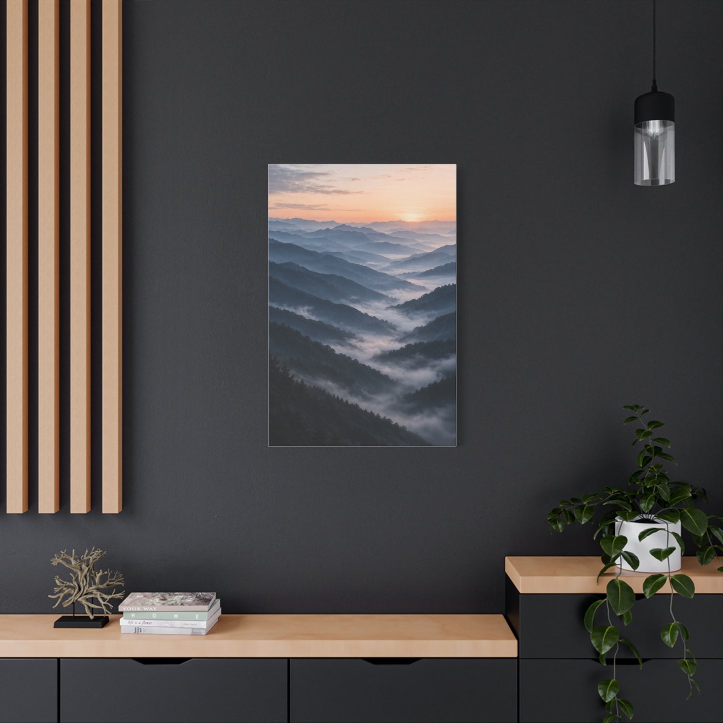 Endless Layered Mountain Ridges Dawn Wall Art & Canvas Print