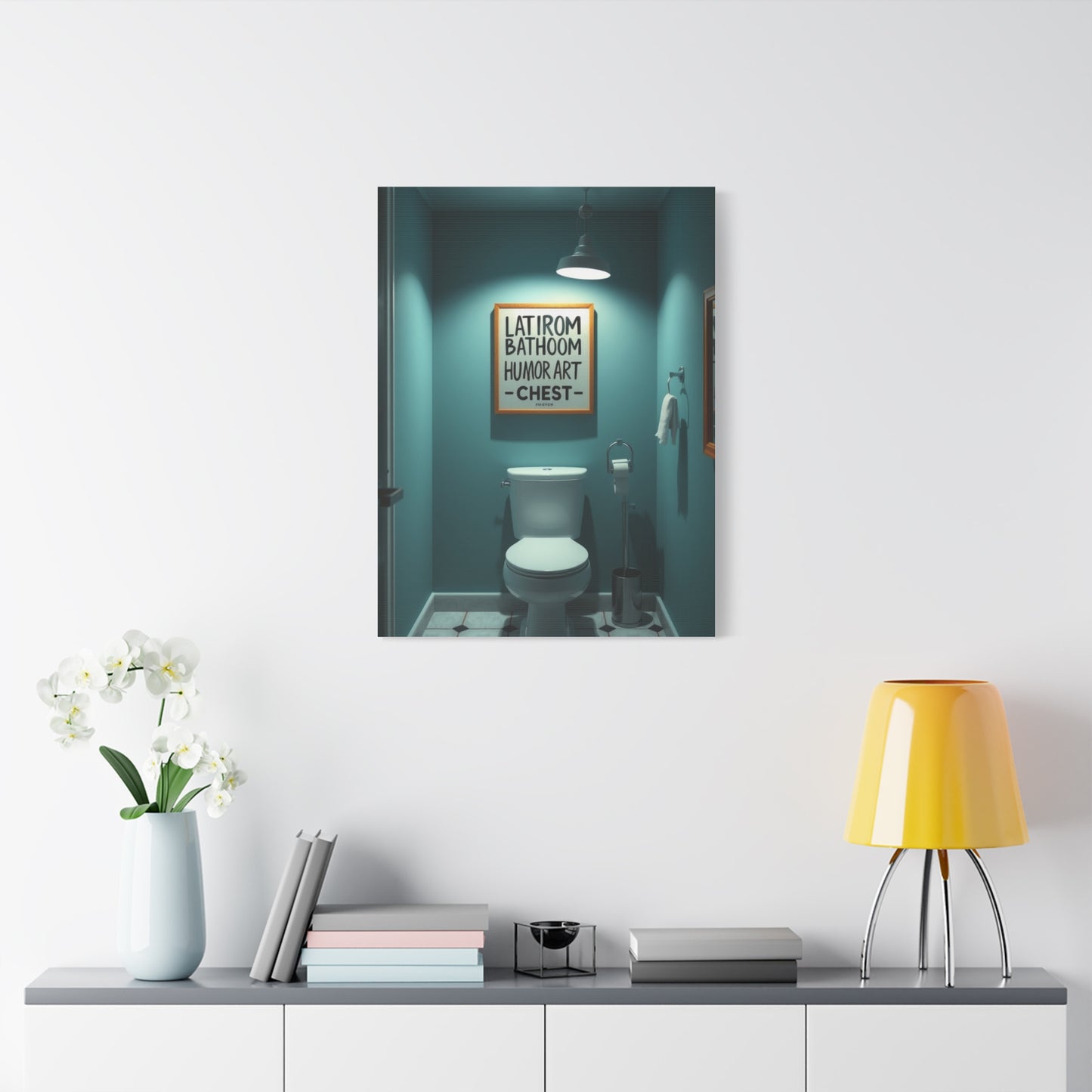 Bathroom Humor Art Supreme Canvas Wall Art & Canvas Print