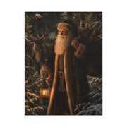 Woodland Lantern Santa Wall Art & Canvas Print