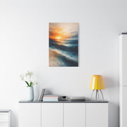 Ocean Sunrise Orange Horizon Wall Art & Canvas Print