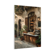 Rustic Italian Café Courtyard Wall Art & Canvas Print