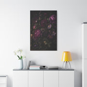 Dark Floral Still Life Candlelight Wall Art & Canvas Print