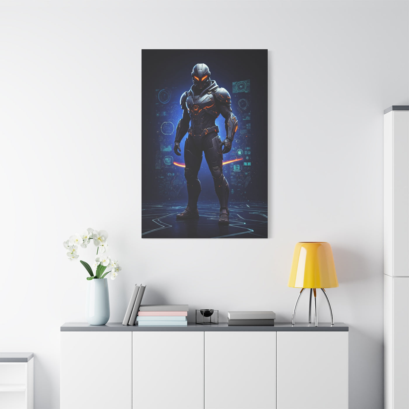 Futuristic Armored Sentinel Wall Art & Canvas Prints