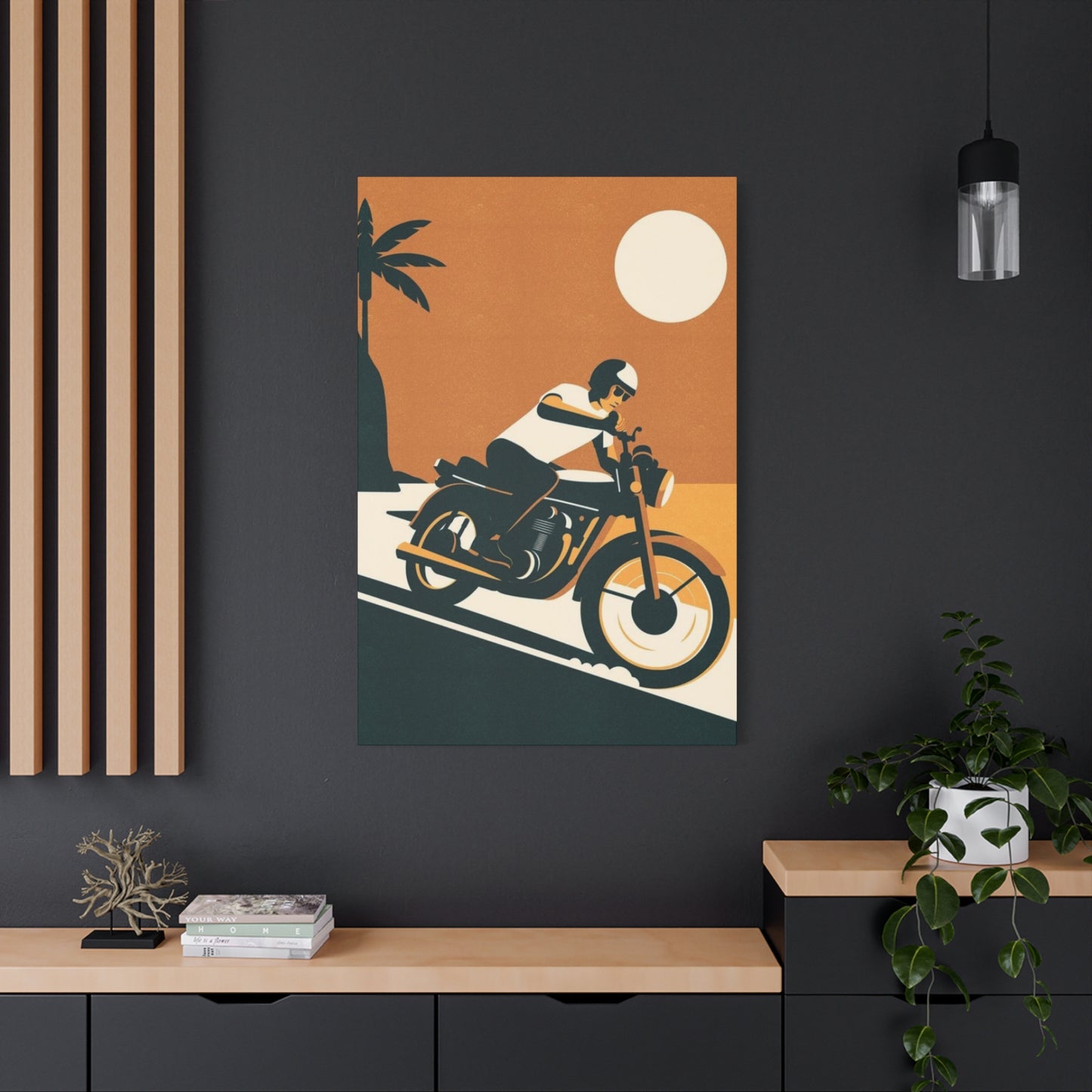 Bike Riding Poster Motorcycle Wall Art & Canvas Prints