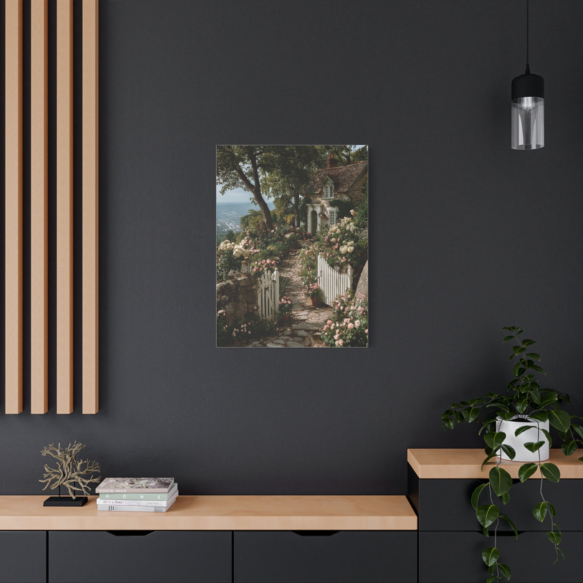 Cottage Garden Entrance Path Wall Art & Canvas Print