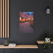 Japanese Lantern Garden With Cherry Blossoms Wall Art & Canvas Prints