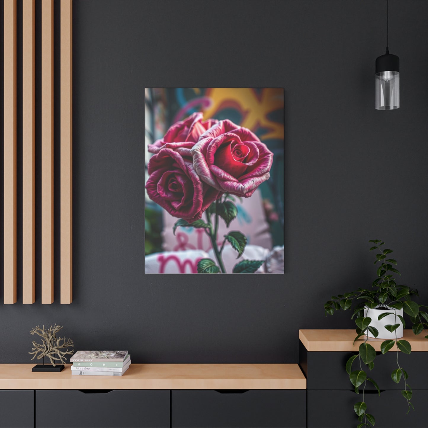 Graffiti Roses Art Premium Canvas 18 Wall Art & Canvas Print