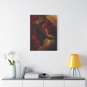 Oxblood and Gold Luxury Abstract Wall Art & Canvas Print
