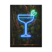 Moss Neon Cocktail Sculpture Wall Art & Canvas Print