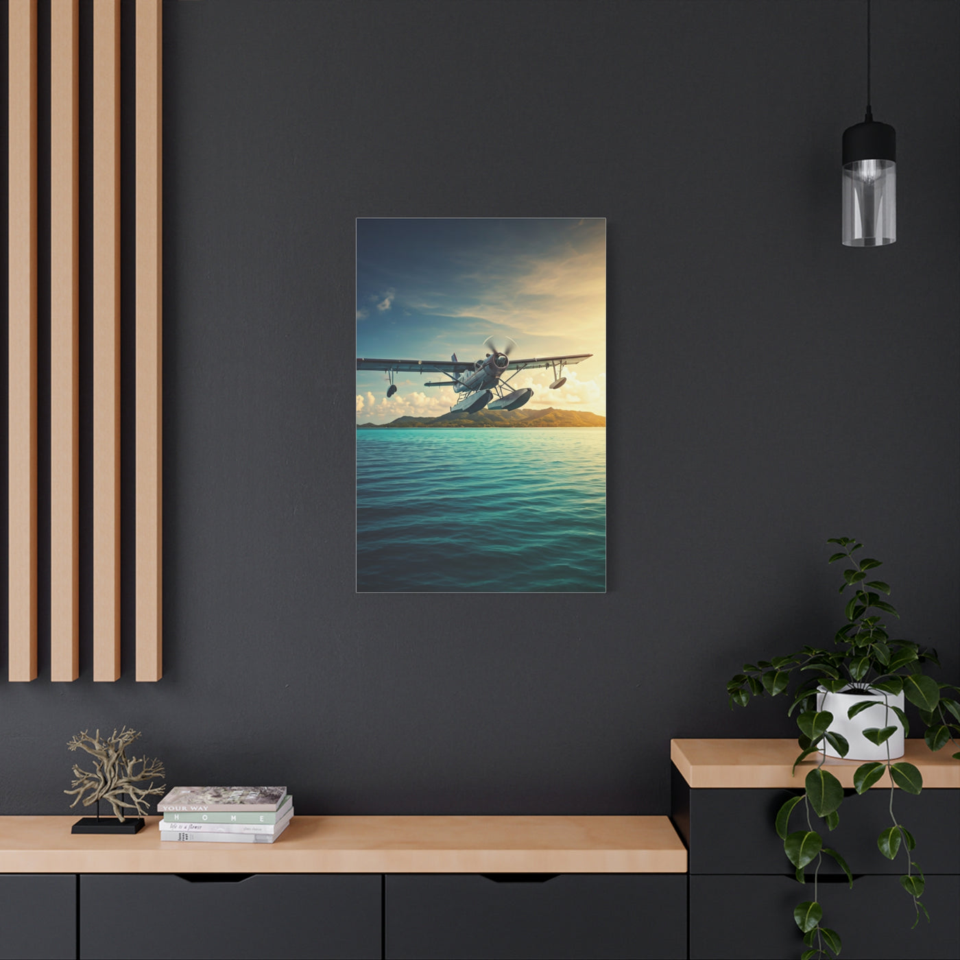 Seaplane Over Tropical Waters Wall Art & Canvas Prints