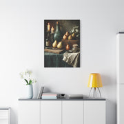 Rustic Pear & Candle Still Life Wall Art & Canvas Print