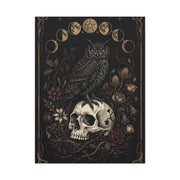 Gothic Occult Owl Skull Composition Wall Art & Canvas Print