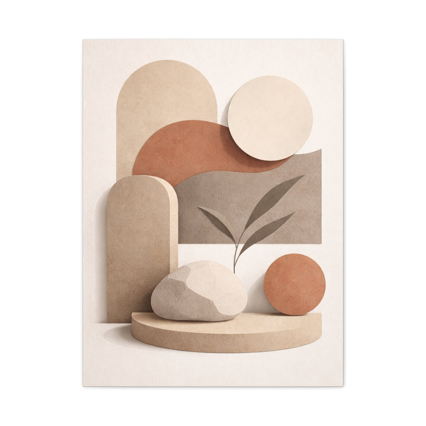 Neutral Gallery Shapes Wall Art & Canvas Print