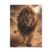 Charging Lion Dust Storm Power Wall Art & Canvas Print