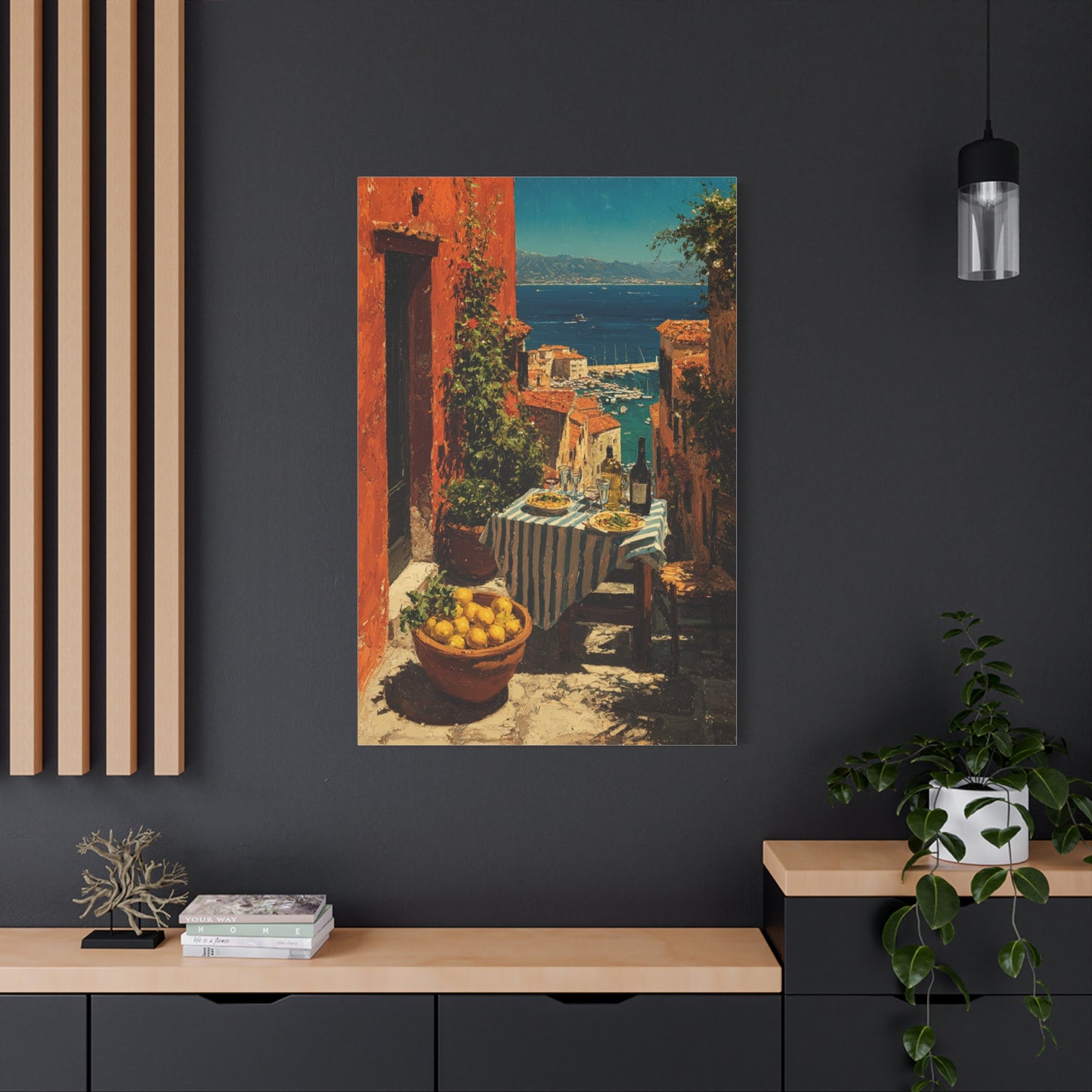 Amalfi Coast Terrace Lunch Wall Art & Canvas Print