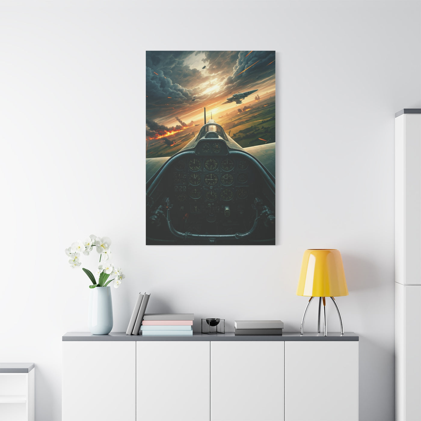 Cockpit Horizon Combat Flight Wall Art & Canvas Prints