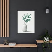 Minimal Vase with Green Leaves Wall Art & Canvas Prints