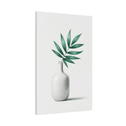 Minimal Vase with Green Leaves Wall Art & Canvas Prints