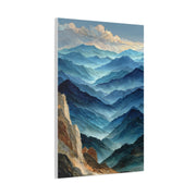 Layered Mountain Horizon Abstraction Wall Art & Canvas Print